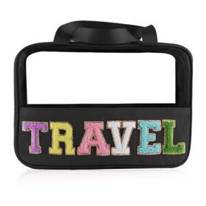 Black Travel Bag with Colorful Lettering